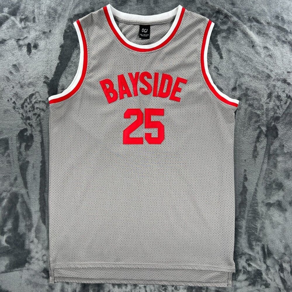 Saved By The Bell Basketball Jersey Men XXL 2XL Zack Morris #25 Bayside Tigers